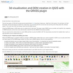3d visualisation and DEM creation in QGIS with the GRASS plugin - Linfiniti Geo Blog