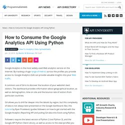 How to Consume the Google Analytics API Using Python
