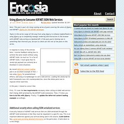 Using jQuery to Consume ASP.NET JSON Web Services | Encosia