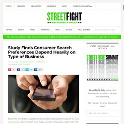 Study Finds Consumer Search Preferences Depend Heavily on Type of Business
