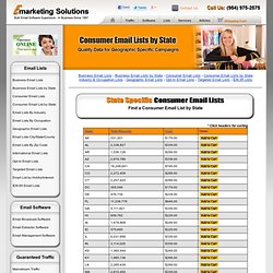 Buy Consumer Email Lists by State - Purchase California Email Lists & New York Email Lists