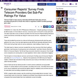 Consumer Reports' Survey Finds Telecom Providers Get Sub-Par Ratings For Value