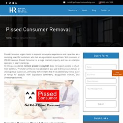 Pissed Consumer Removal Services