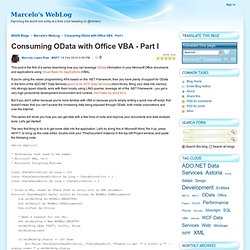 Consuming OData with Office VBA - Part I - Marcelo's WebLog