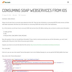 Consuming SOAP Web Services from iOS