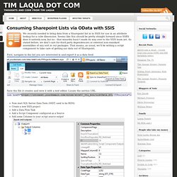 Consuming Sharepoint Lists via OData with SSIS