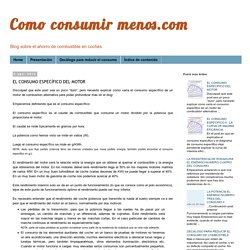 Como consumir menos.com: EL CONSUMO ESPECÍFICO DEL MOTOR