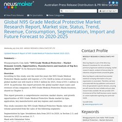 Global N95 Grade Medical Protective Market Research Report, Market size, Status, Trend, Revenue, Consumption, Segmentation, Import and Future Forecast to 2020-2025