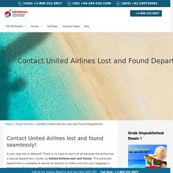 How to Contact United Airlines Lost and Found Department?