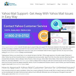 Contact Yahoo Customer Service Number for 24*7 Yahoo support