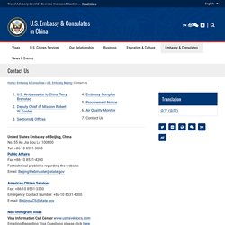 U.S. Embassy & Consulates in China