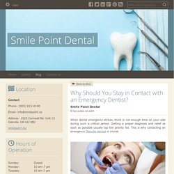 Why Should You Stay in Contact with an Emergency Dentist? - Smile Point Dental : powered by Doodlekit