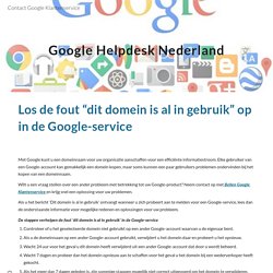 Hoe de fout 'Dit domein is al in gebruik' in Google Workspace oplossen?