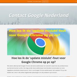 Hoe de Chrome-update te repareren is mislukt met een fout?