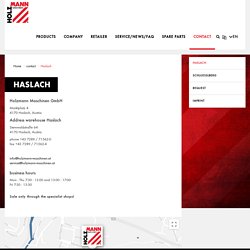 contact / Haslach - HOLZMANN Maschinen GmbH