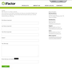 Contact - iFactor Consulting