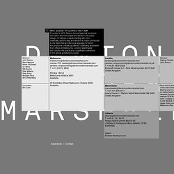 Contact – Denton Corker Marshall - architecture + urban design
