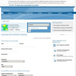 Contact - Météo France