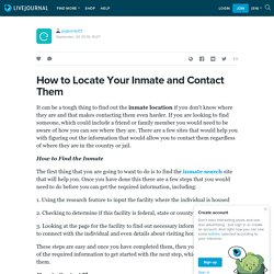 How to Locate Your Inmate and Contact Them