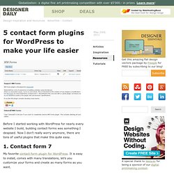 5 contact form plugins for WordPress to make your life easier