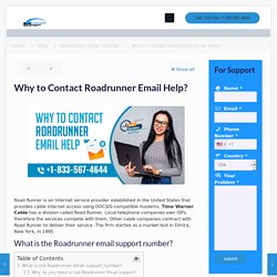 Why to Contact Roadrunner Email Help
