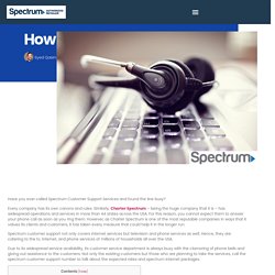How To Contact Spectrum Customer Support In No Time? - Spectrum