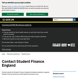 Contact Student Finance England