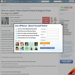 How to contact Yahoo Email Technical Support Team @1-855-777-5686? by Janifer Lewis