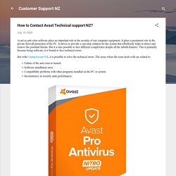 How to Contact Avast Technical support NZ?