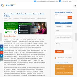 Contact Center Training, Customer Service Skills Training