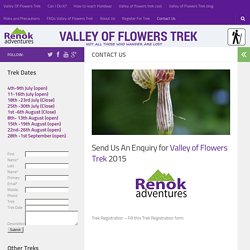 Contact Us - Valley of Flowers Trek