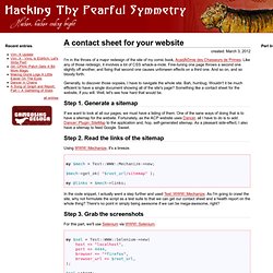 Hacking Thy Fearful Symmetry - A contact sheet for your website