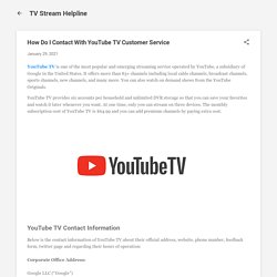 How Do I Contact With YouTube TV Customer Service