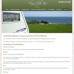 Three Cliffs Bay Holiday Park - Contacting Us