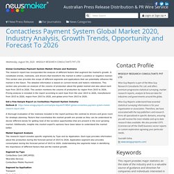 Contactless Payment System Global Market 2020, Industry Analysis, Growth Trends, Opportunity and Forecast To 2026