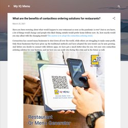 What are the benefits of contactless ordering solutions for restaurants?
