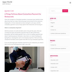 6 Things To Know About Contactless Payment for Restaurants