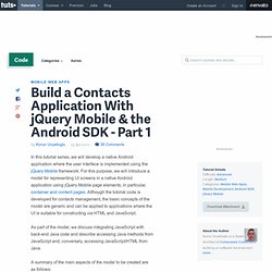 Build a Contacts Application With jQuery Mobile & the Android SDK – Part 1