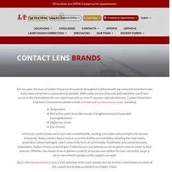 Buy Eye Contacts from Top Brands in California