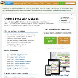 Sync Android with Outlook - Sync contacts, calendar and tasks