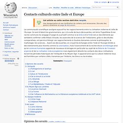 Contacts culturels entre Inde et Europe