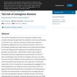 Tail risk of contagious diseases