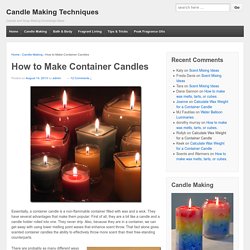 How to Make Container Candles