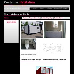 Container habitable