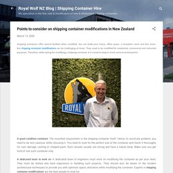 Points to consider on shipping container modifications in New Zealand