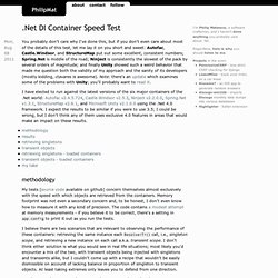 .Net DI Container Speed Test @ PhilipMat