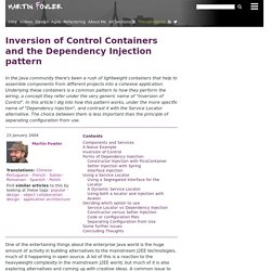 Inversion of Control Containers and the Dependency Injection pattern