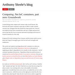 Anthony Steele's Blog - Comparing .Net IoC containers, part zero: Groundwork