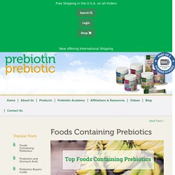 Top 10 Foods Containing Prebiotics