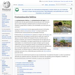 Contaminación hídrica